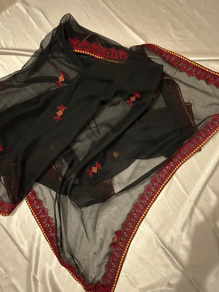 3 piece suit with sindh gala daman style