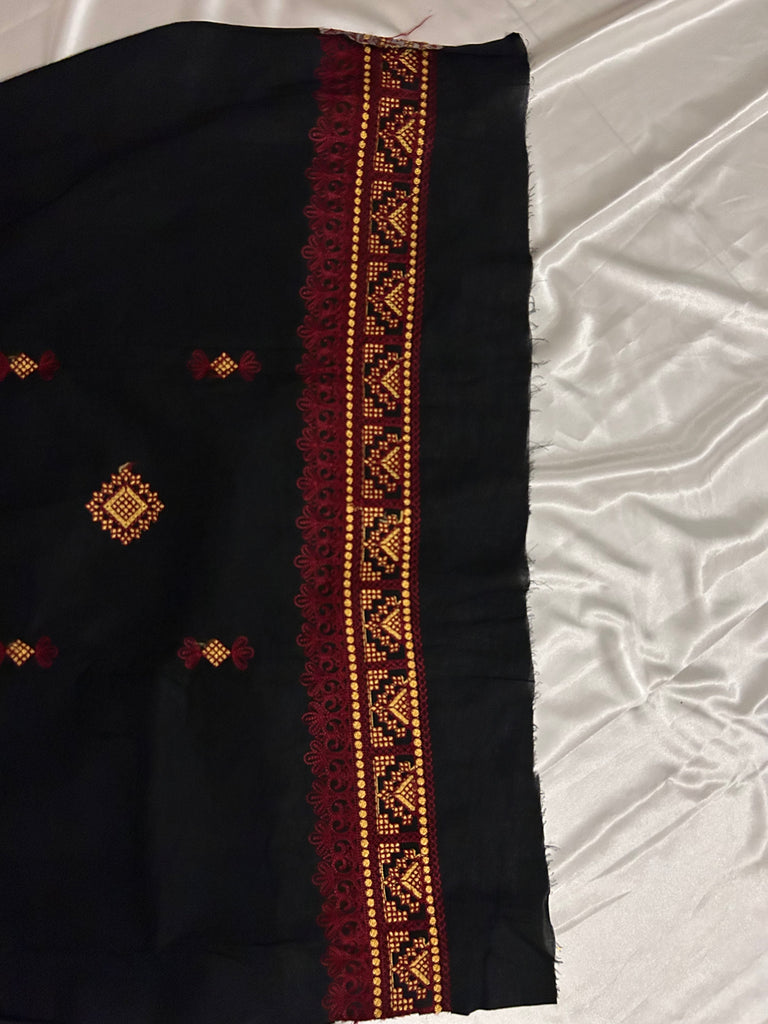 3 piece suit with sindh gala daman style