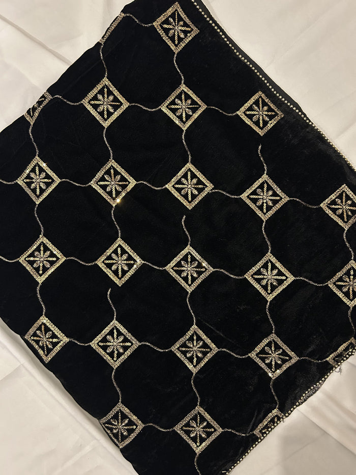 Black Velvet Shawl