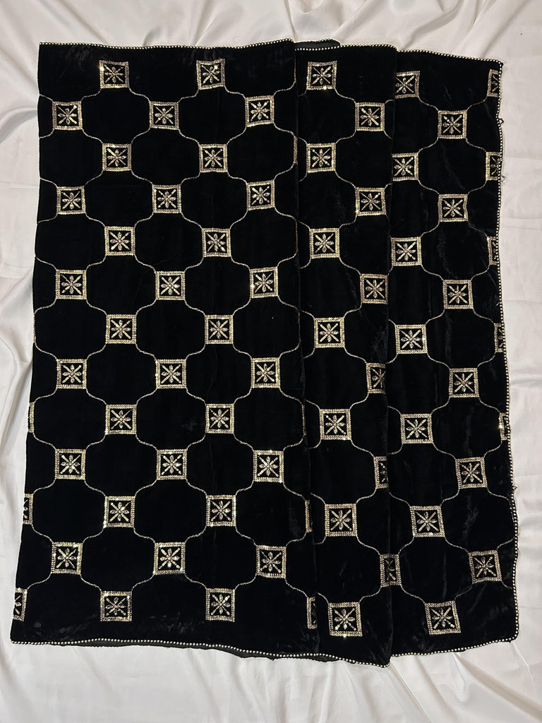 Black Velvet Shawl